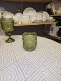 Collection Verrerie Vintage Gaufrée – Vert Olive