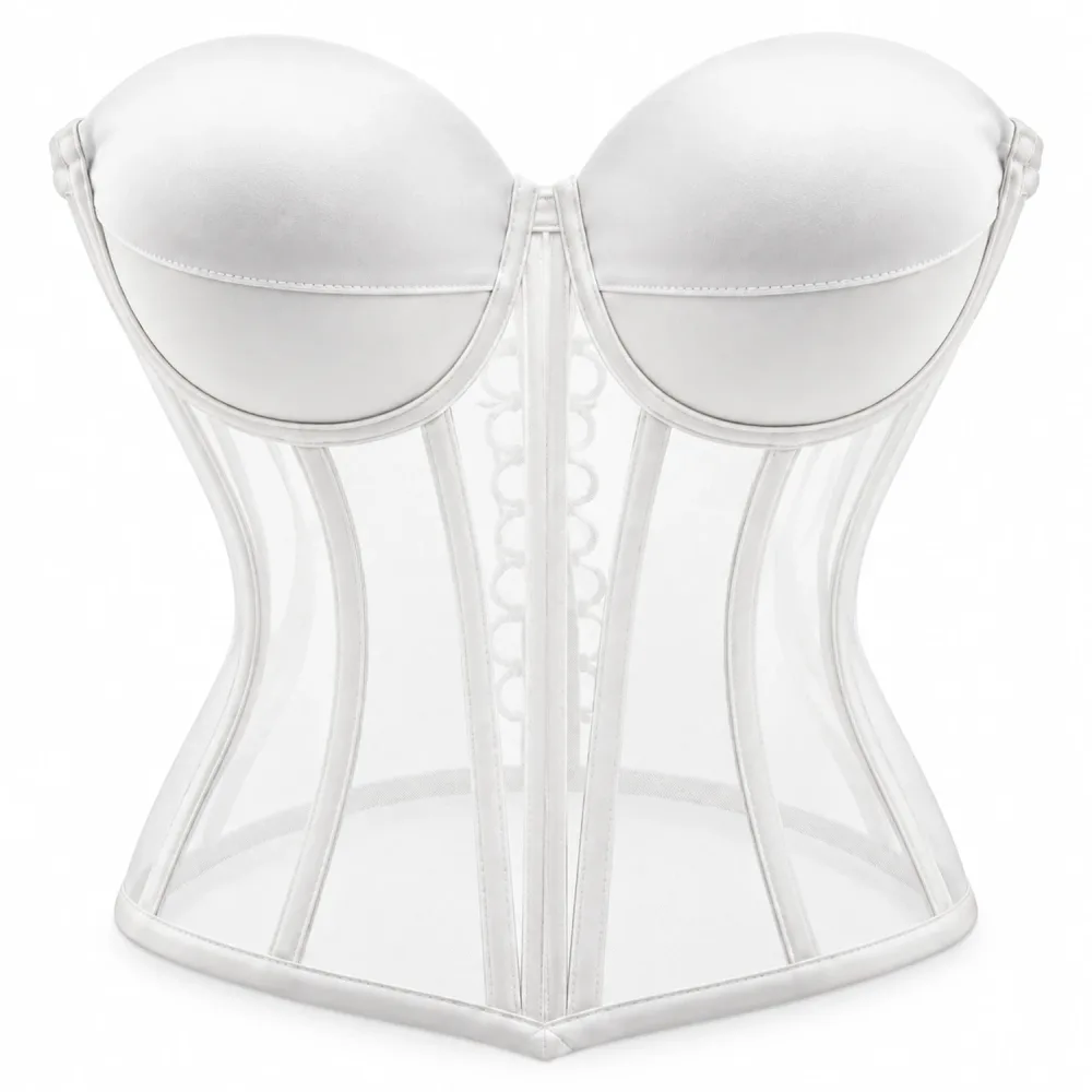 Bustier Corset Transparent à Baleines