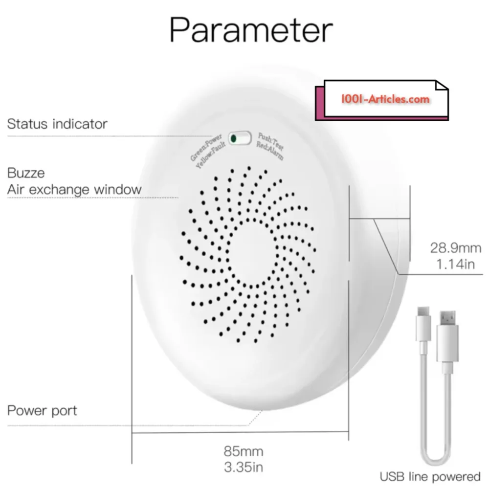 Détecteur intelligent de fuite de gaz avec sirène MOES - Tuya Smart Zigbee