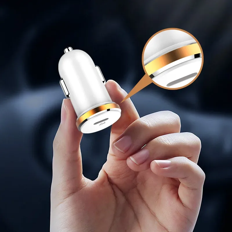 27W Mini Size USB-C Fast Car charger C22Q