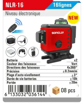 Niveau laser 16line 4d soficlef