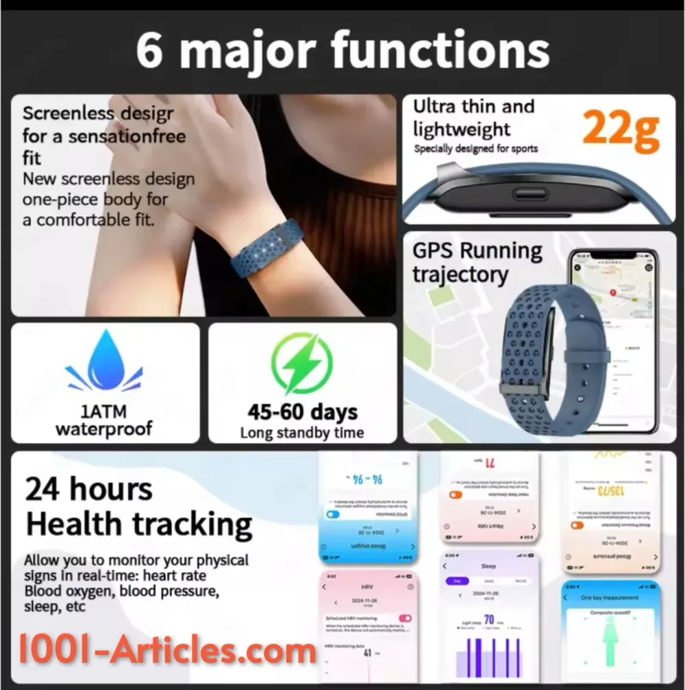Bracelet Smart - Intelligent - suivi activités sportives - état de santé général