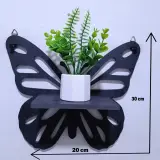 Étagère papillon + pot de fleur