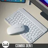 Combo clavier et souris avec support de téléphone compatible ( windows + ios + android )