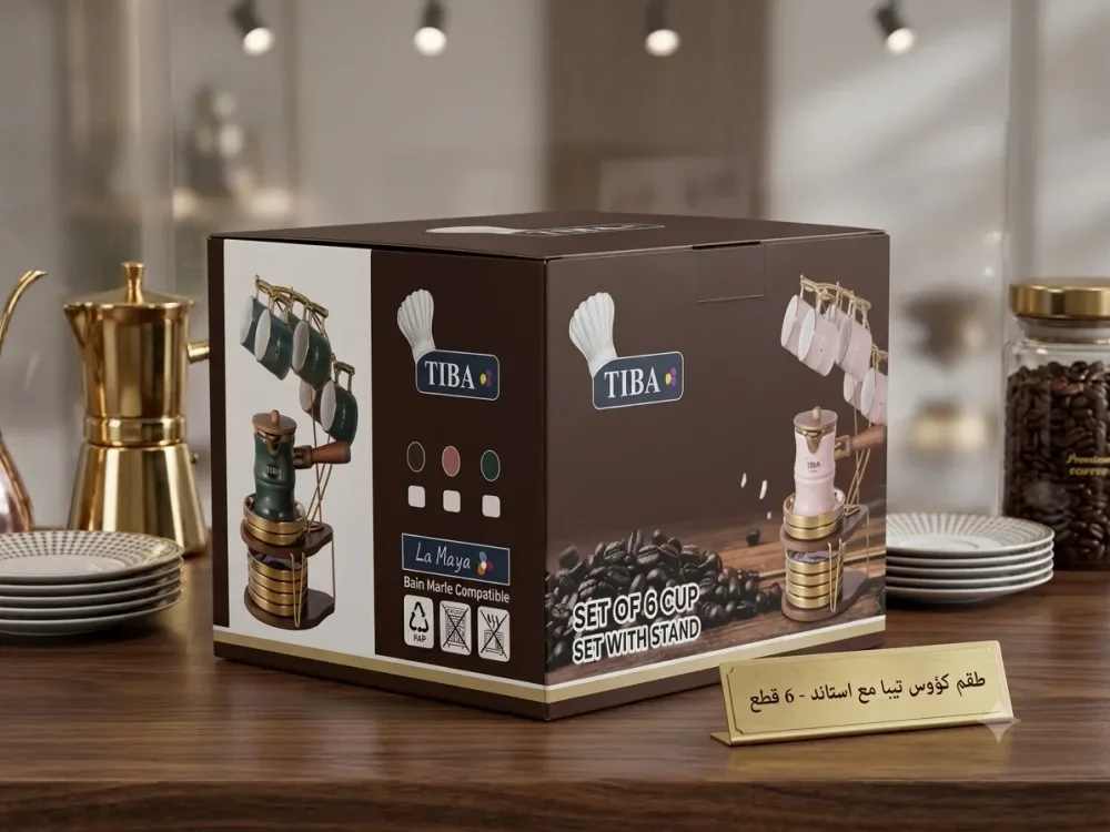 Tiba ^Set of 6 cupbset with stand^