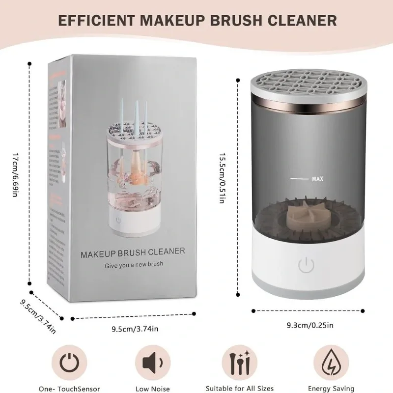Vignette 6Vignette 7Vignette 8Vignette 9 Machine de nettoyage de pinceaux maquillage électrique portable 3en1 - منظف ومجفف فرش المكياج الأوتوماتيكي