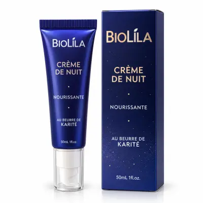 BIOLILA Crème de Nuit Nourrissante au Beurre de Karité 50 ml