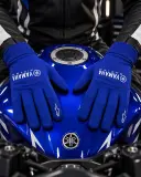 Gants de Moto Yamaha Racing Bleus avec Grip Antidérapant et Doigts Tactiles