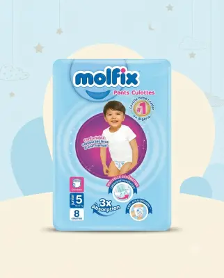 Molfix حفاظة كلوت 5-8