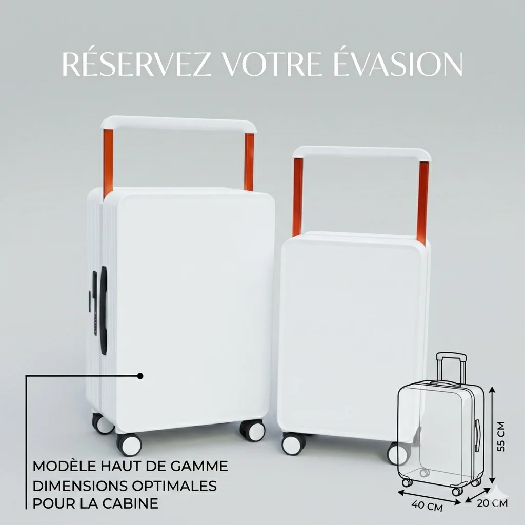 Valise rigide premium qualité Bras large