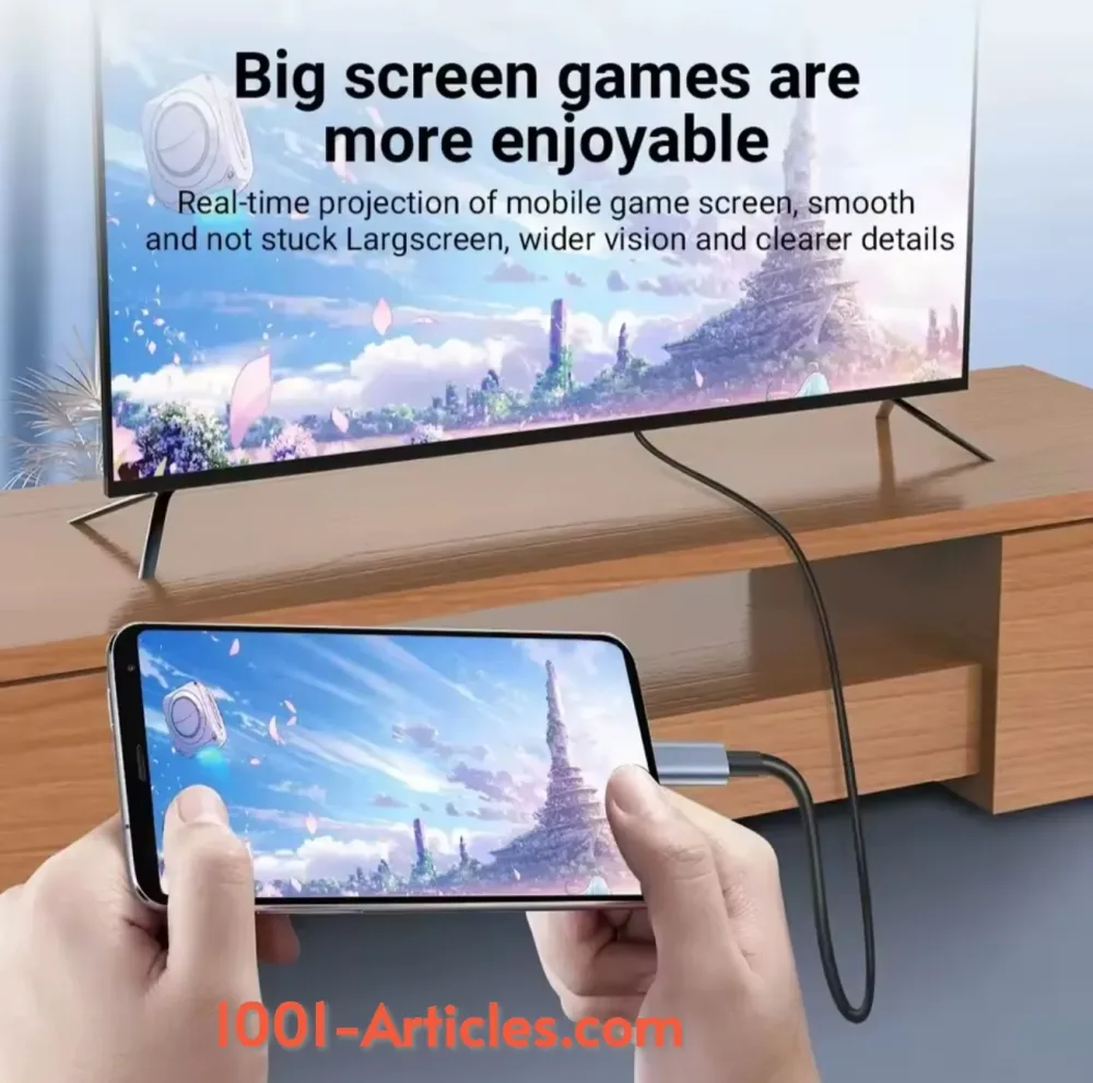 Adaptateur de conversion vidéo HD 4K, Type C vers HDTV - HDMI