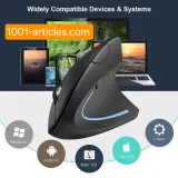 Souris verticale ergonomique sans fil 2.4 GHZ, 06 boutons.