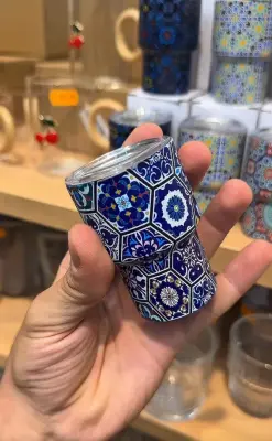 Verres à Thé Motifs Mosaïque Orientale - Collection Zellige