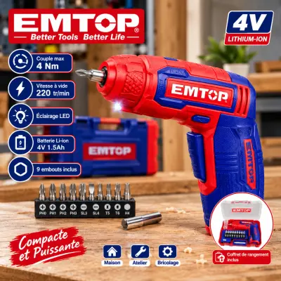 Visseuse 4V Pistolé EMTOP