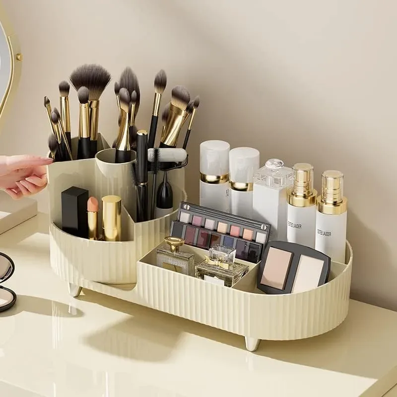 Organisateur de Maquillage Rotatif à 360° Deux Zones - منظم المكياج والأدوات الدوار 360 درجة
