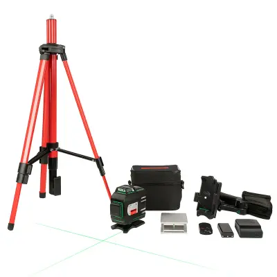 Niveau Laser 4D 16 Lignes 30M avec Perche Télescopique CROWN CT44150