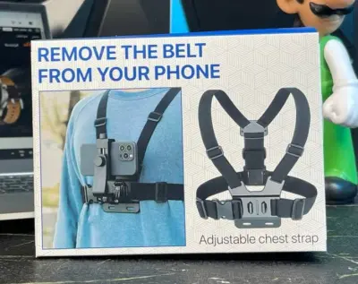 حزام تثبيت الهاتف على الصدر (Adjustable Chest Strap)