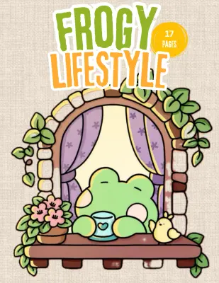 Coloring book -frogy lifestyle