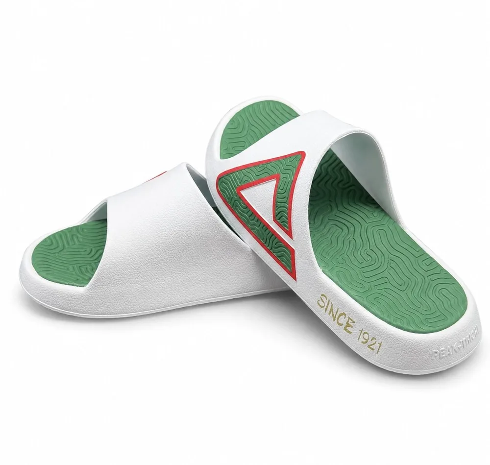 Peak TAICHI MCA SLIPPERS_WHITE/GREEN