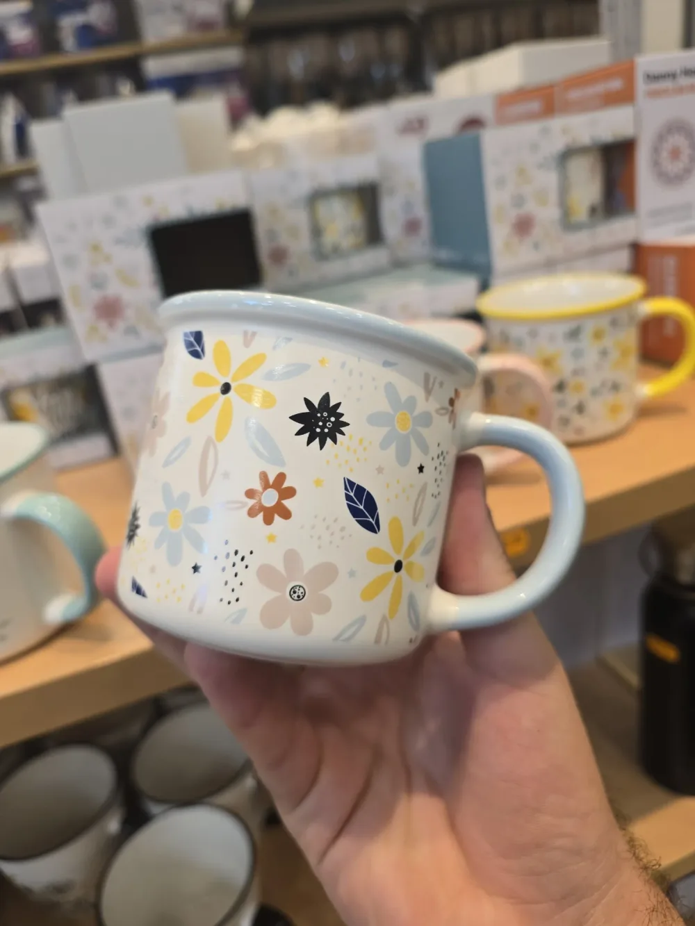 Mug en céramique fleuri "Camping Style" – Collection Botanique