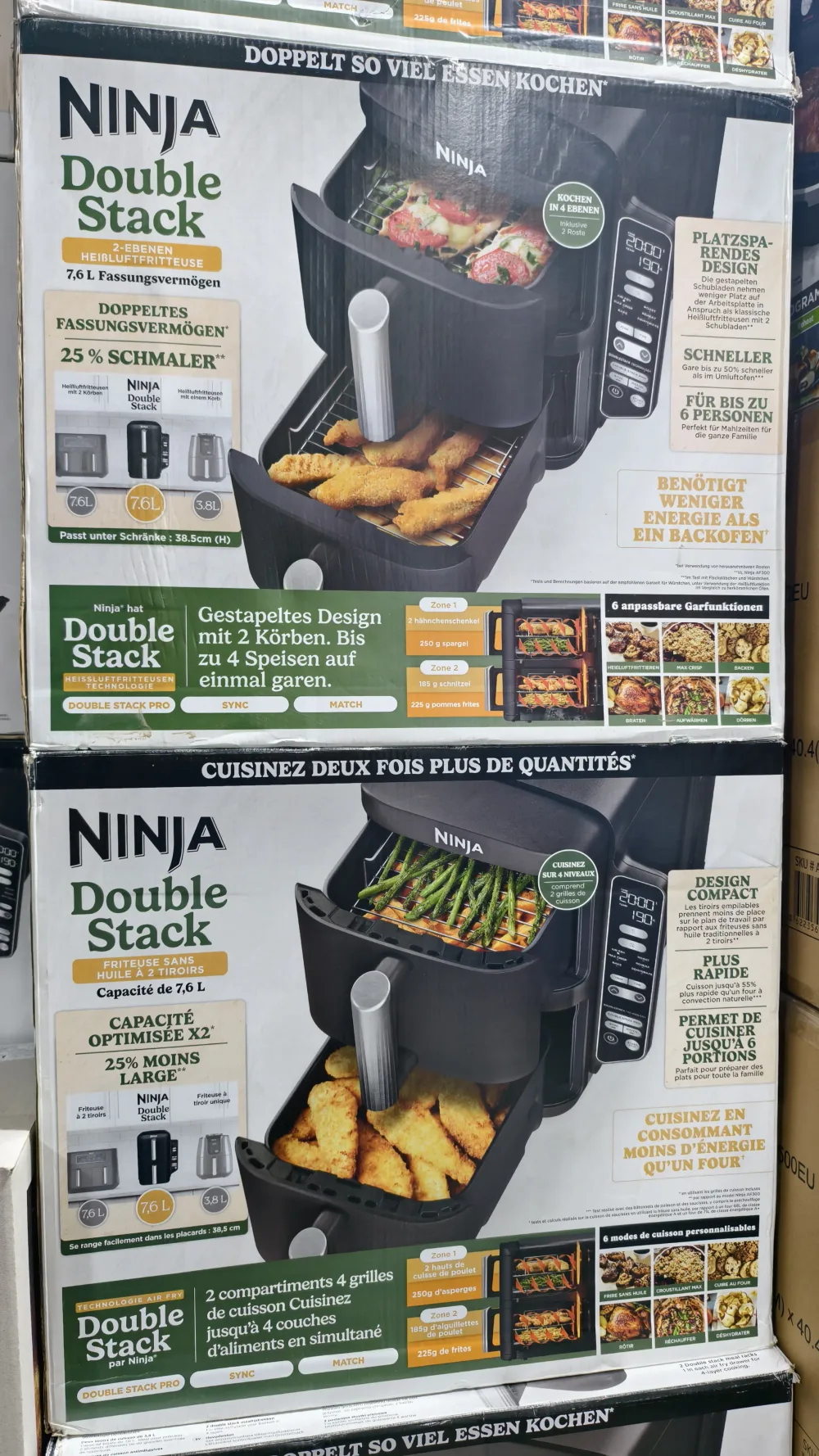 Air fryer Ninja Original 6.2 L/7.6L/10.4 مقلاة هوائية نينجا الاصلية 6.2 لتر / 7.6لتر /10.4لتر