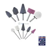 Jeu de 10 Meules Pierres Abrasives à Tige 3-6mm 1/4"-1/8" RELI|ZP-1011