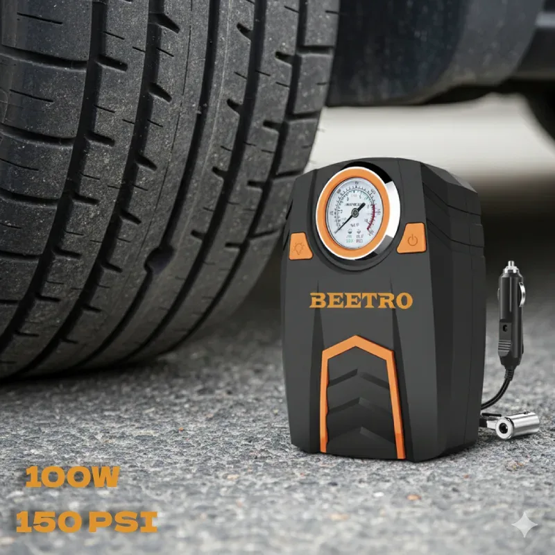 Compresseur de Voiture BEETRO BE0172 150 PSI - مضخة وضاغط الهواء للسيارات بقوة 100 واط