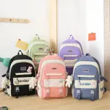 Sac à Dos Multifonctionnel Kawaii Grand Volume Imperméable et Résistant 5Pcs Rose SACKDS14RS - حقيبة ظهر بعدة قطع بتصميم كاوايي