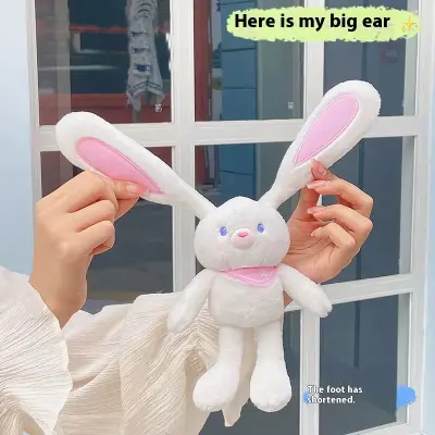 Peluche lapin, porte-clés