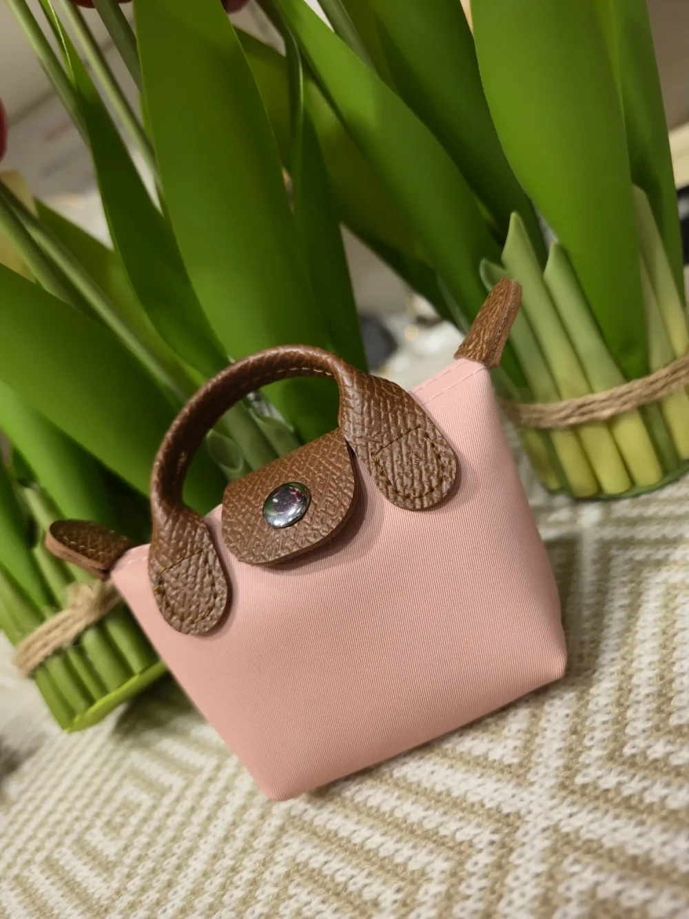 Mini sac pliable style "Le Pliage" – Nylon et cuir