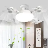 مروحة سقف ذكية بتصميم درون (4 رؤوس) مع إضاءة LED + ريموت – إصدار 2026