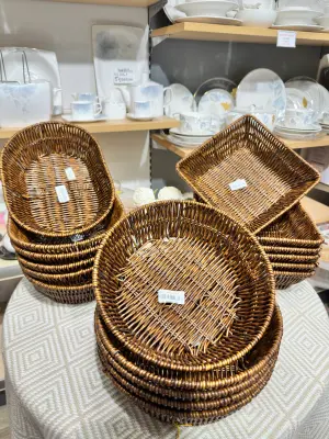 Paniers en Rotin Tressé – Lot de Corbeilles Décoratives