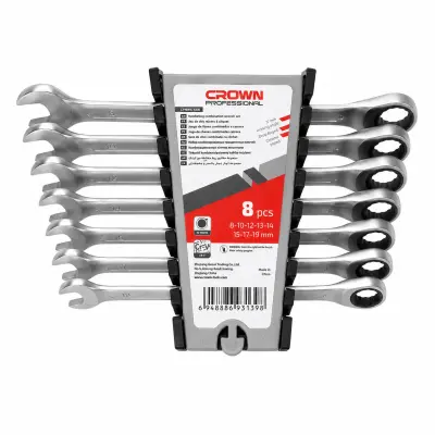 Jeux Cle Mixte Cliquet CROWN 8PCS CPHWS-XA8