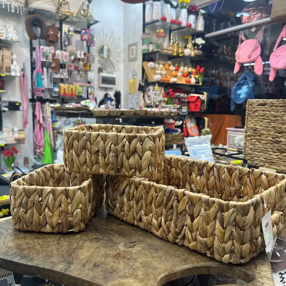 Panier de rangement trois pièces raphia
