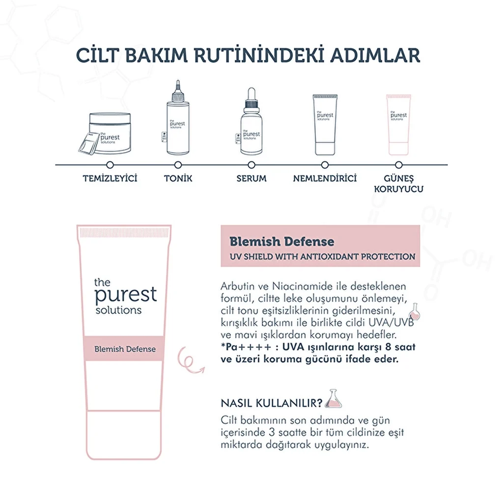 Crème solaire The Purest Solutions enrichie en antioxydants pour peaux à imperfections, FPS 50+