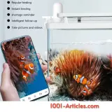 Mangeoire Smart Connecté Intelligent - Fish Feeder - pour Aquarium, Camera, App, Contrôle à distance .