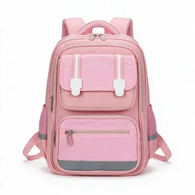 Sac à Dos Scolaire Style Kawaii Grand Volume Tissu Imperméable Rose SACKDS06RS - حقيبة مدرسية بتصميم كاوايي