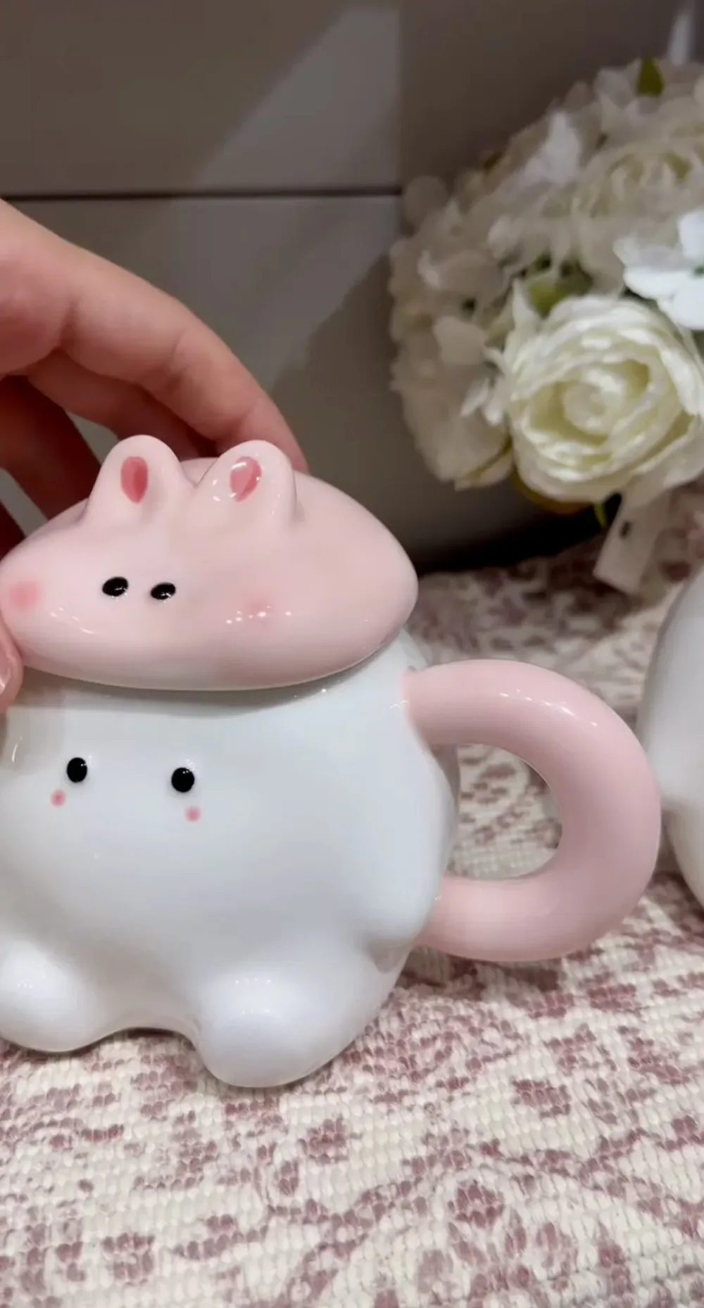 ☕ MUG KAWAII AVEC COUVERCLE AMOVIBLE - ANIMAL MIGNON