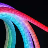 Bande LED Néon RGB motif réticulaire rond à 360 degrés flexible – شريط إضاءة ملونة