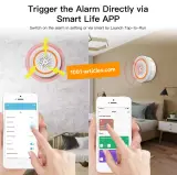 Sirène de sécurité intelligente MOES - Sonore et lumineuse Tuya Smart Zigbee.