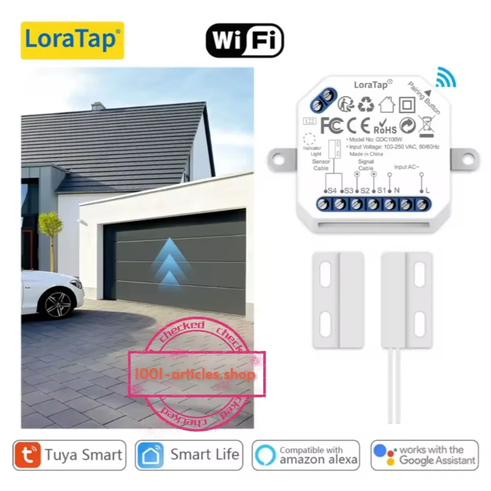 Module contrôleur LoraTap, ouvre porte de garage intelligent, Wifi, Tuya Smart.