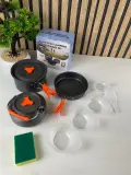 Ensemble de cuisine portable en alliage d’aluminium pour camping – طقم أدوات الطبخ للتخييم