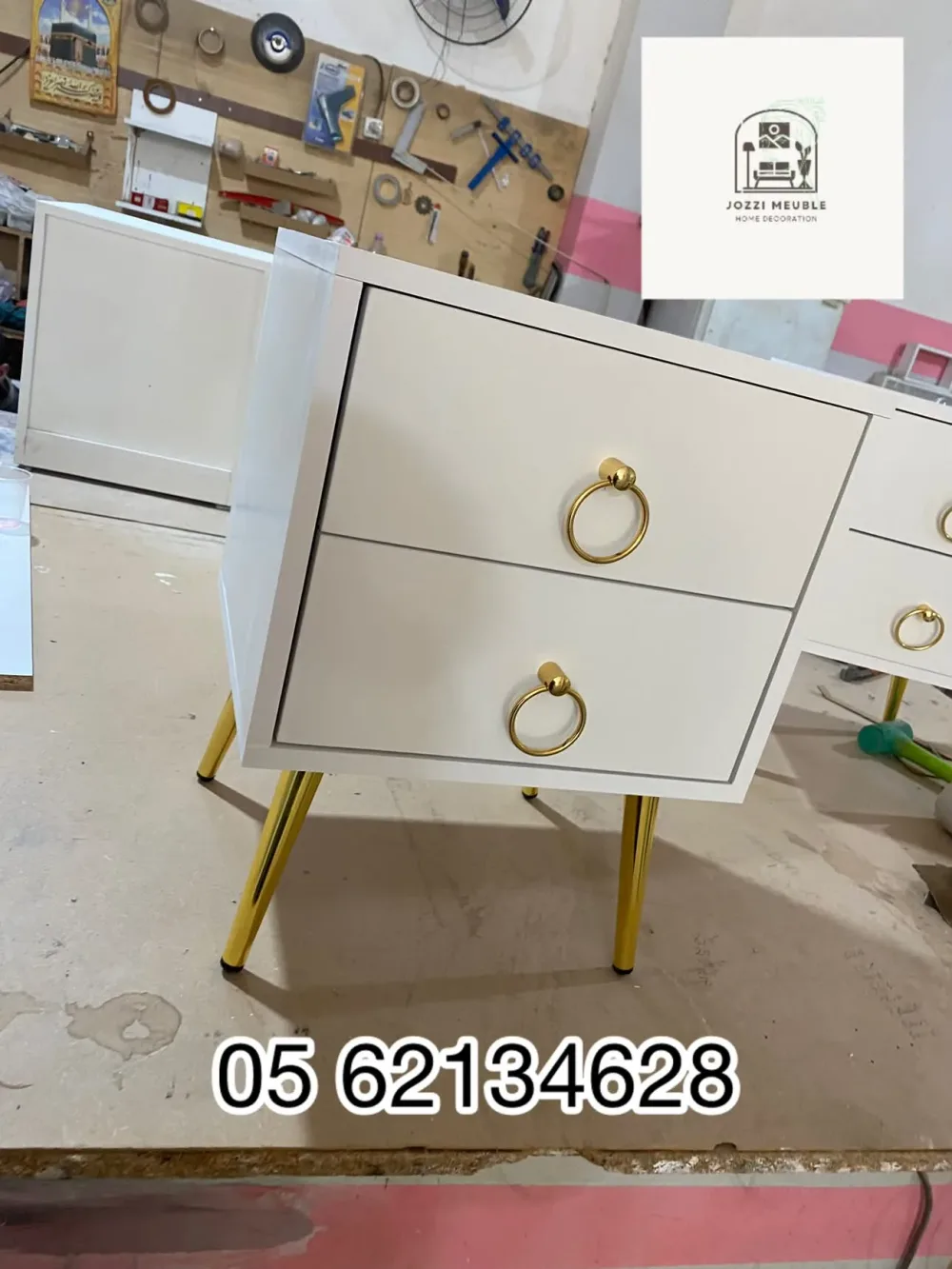 Table de Nuit 2 Tiroirs - طاولة سرير ليلية عصرية بأدراج