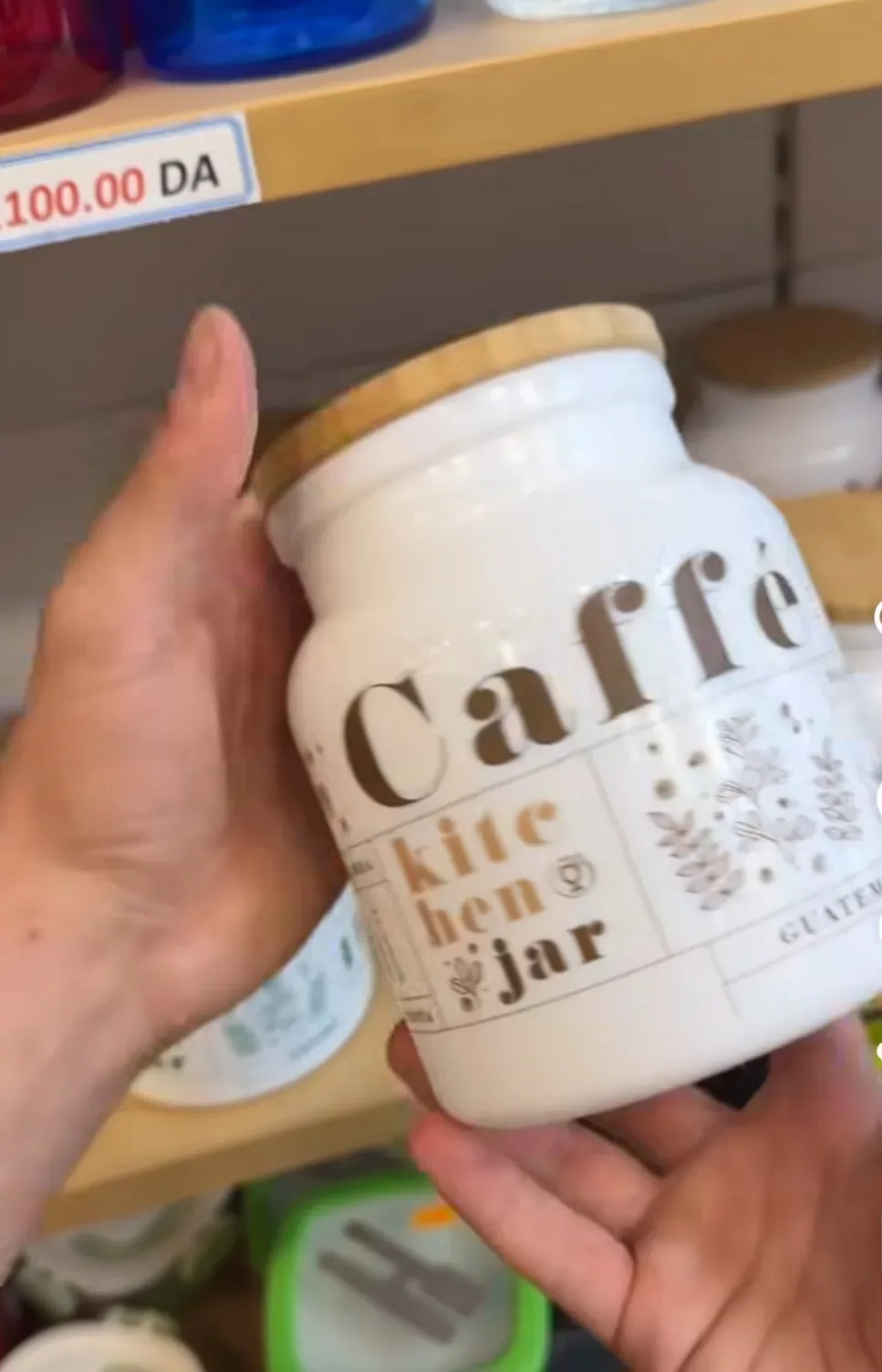 Bocaux de conservation en céramique avec couvercle en bambou