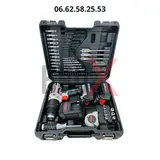 Visseuse Perceuse à Percussion Sans Fil 2 Batteries 20v 2Ah avec Kit d’outils et d’accessoires 62Pcs CROWN CT21102H-2-(62) EK