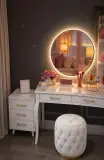 👆 مرآة LED مضيئة ✨️| أناقة وإضاءة عصرية لدارك 🪞💡قياس( 65×65 cm ) بسعر 350 الف .