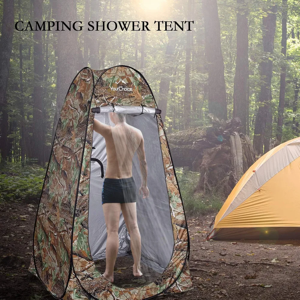 Tente de change pliable protection UPF 50+ et imperméable, 120 x 120 x 190 cm, camouflage - خيمة تغيير الملابس قابلة للطي