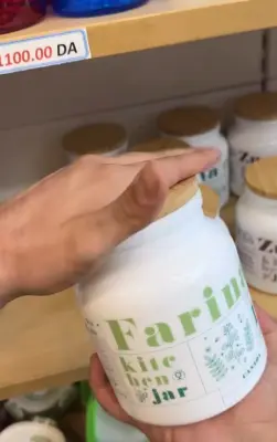 Bocaux de conservation en céramique avec couvercle en bambou