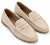 Mocassins Femme ZARA en Cuir Beige – Modèle 3201/210/716