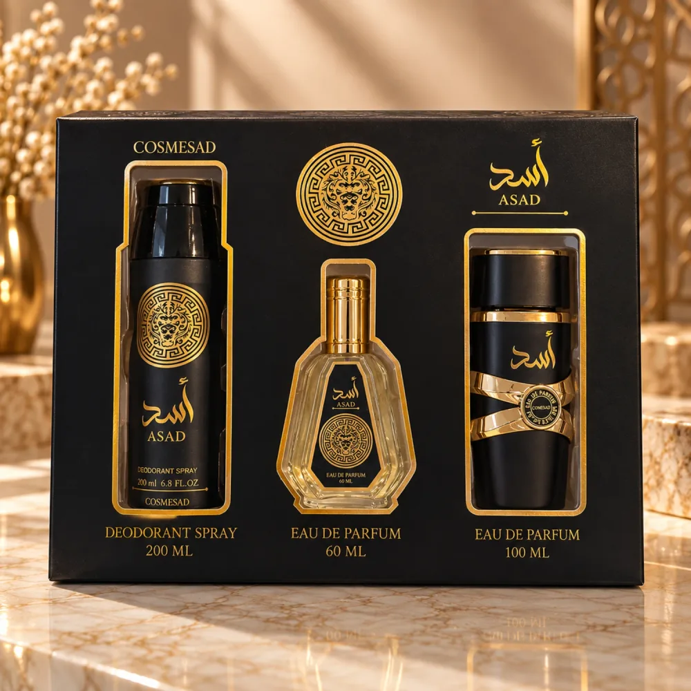 Coffret Cadeaux Parfum Cosmesad - أسد Asad  - 3Pcs Pour Homme
